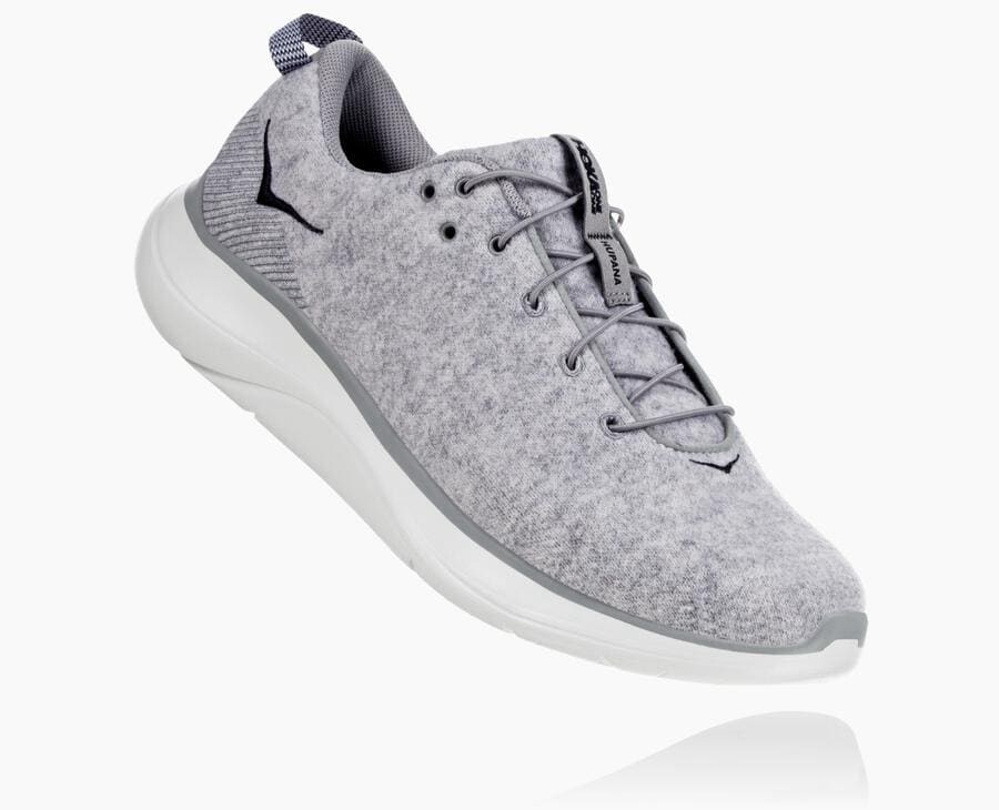 Pánske Bežecké Topanky Hoka One One Lacno - Hupana Flow Wool - Siva 80943-TQKZ